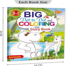 Sawan Big Dot to Dot and Colouring with Story Book
